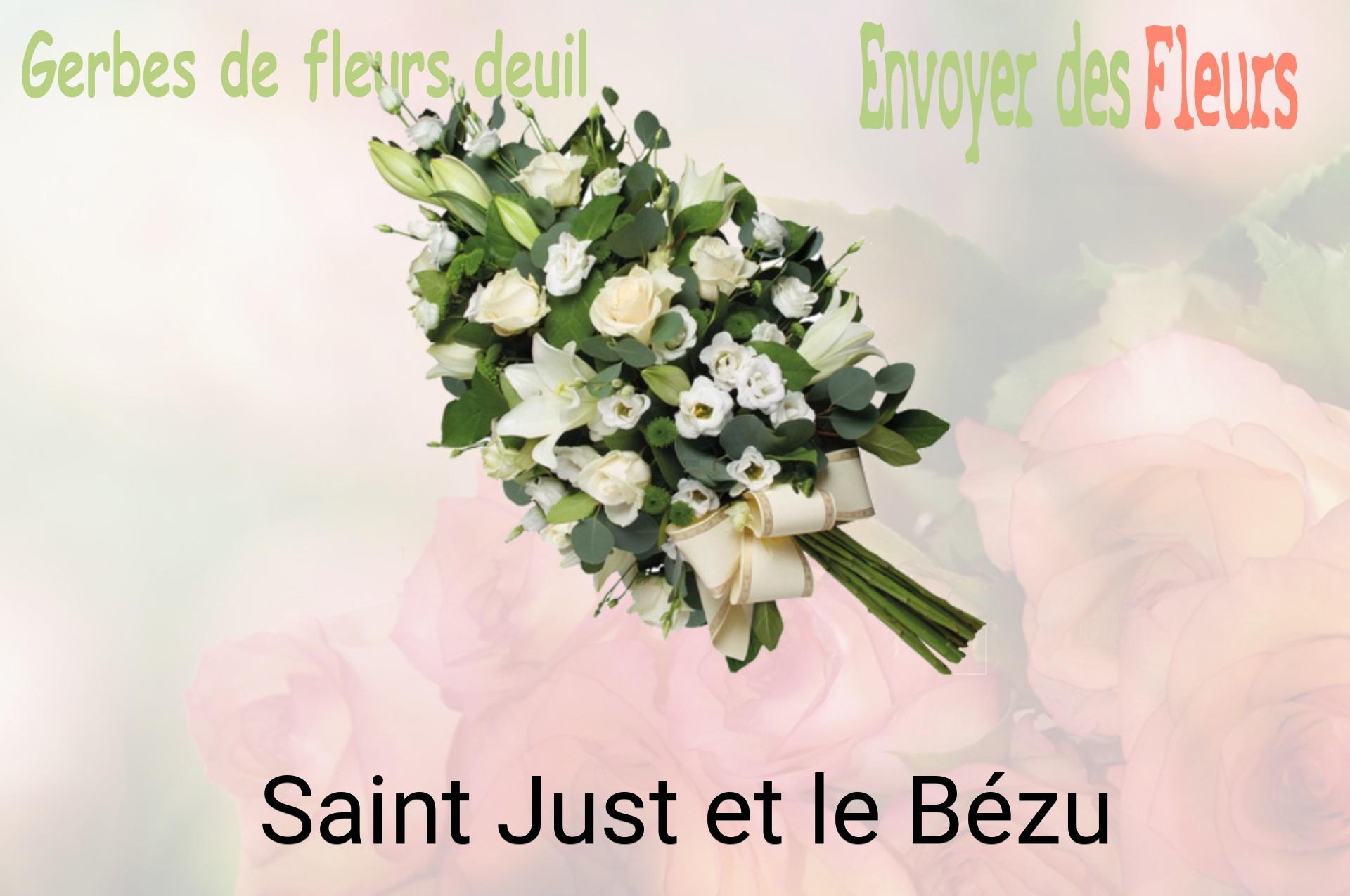 Gerbe de fleurs de deuil livrée à Saint-Just-et-le-Bézu